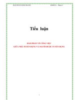 Tiểu luận: ĐÀM PHÁN VỀ CÔNG VIỆC GIỮA NHÀ TUYỂN DỤNG doc