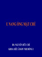 U NANG ỐNG MẬT CHỦ ppt