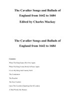 The Cavalier Songs and Ballads of England from 1642 to 1684 Edited doc