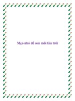 Mẹo nhỏ để son môi lâu trôi doc