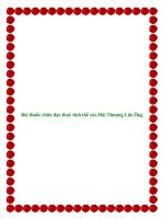 Bài thuốc chữa đục thuỷ tinh thể của Hải Thượng Lãn Ông pot