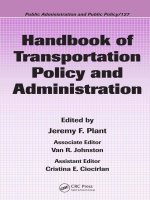 Handbook of Transportation Policy and Administration doc