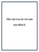 Mát ruột trưa hè với canh hoa thiên lý doc