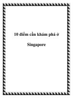 10 điểm cần khám phá ở Singapore pptx