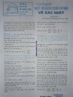 Một số dạng toán cơ bản về xác suất