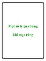 Một số triệu chứng khi mọc răng pptx