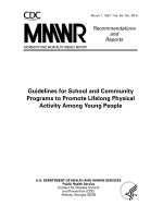 Guidelines for School and Community Programs to Promote Lifelong Physical Activity Among Young People pptx