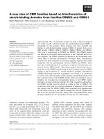 Báo cáo khoa học: A new clan of CBM families based on bioinformatics of starch-binding domains from families CBM20 and CBM21 potx