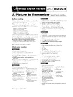 A picture to remember worksheet