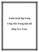 4 mùa tuyệt đẹp trong Công viên Trung tâm nổi tiếng New York pptx