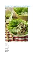 Phở trộn bò – lựa chọn mát mẻ cho ngày hè ppt