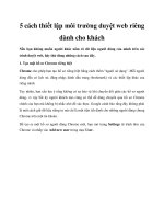 5 cách thiết lập môi trường duyệt web riêng dành cho khách ppt