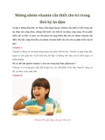 Những nhóm vitamin cần thiết cho trẻ trong thời kỳ ăn dặm pptx