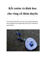 Kết cườm và đính hoa cho vòng cổ thêm duyên doc
