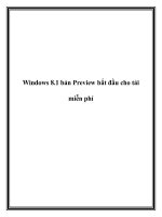 Windows 8.1 bản Preview bắt đầu cho tải miễn phí doc