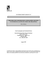 CHILD HEALTH CARE DEMAND IN A DEVELOPING COUNTRY: UNCONDITIONAL ESTIMATES FROM THE PHILIPPINES doc