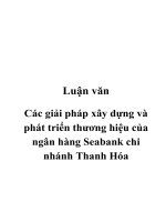 các giải pháp xây dựng và phát triển thương hiệu của ngân hàng seabank chi nhánh thanh hóa