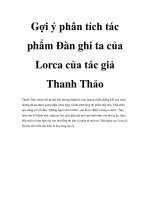 Gợi ý phân tích tác phẩm Đàn ghi ta của Lorca của tác giả Thanh Thảo pptx