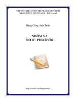 BÀI tập NHÓM NITO VÀ PHOTPHO