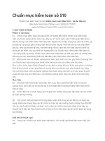 chuẩn mực kiểm toán số 510