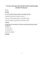 Vị trí của cách mạng Việt Nam đối với qúa trình họat đông của Quốc tế Cộng sản docx