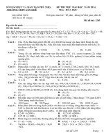 thi thử đại học môn hóa lần 3