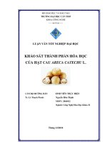 khảo sát thành phần hóa học của hạt cau areca catechu l