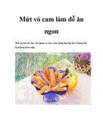 Mứt vỏ cam làm dễ ăn ngon pdf