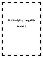 10 điều đại kỵ trong thiết kế nhà ở doc