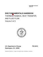 doe fundamentals handbook - thermodynamics, heat transfer, and fluid flow - volume 3 of 3