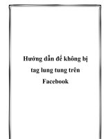Hướng dẫn để không bị tag lung tung trên Facebook doc