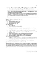 Summary of key provisions of IAS & IFRS