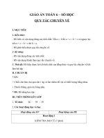 quy tắc chuyển vế - giáo án số học 6