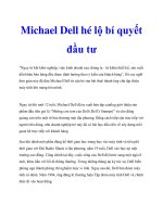 Michael Dell hé lộ bí quyết đầu tư potx