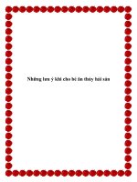 Những lưu ý khi cho bé ăn thủy hải sản potx