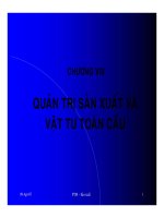 kinh doanh quốc tế - chương 8 quản trị sản xuất và vật tư toàn cầu