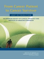 From Cancer Patient to Cancer Survivor - Lost in Transition: An American Society of Clinical Oncology and Institute of Medicine Symposium pot