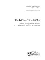PARKINSON’S DISEASE: National clinical guideline for diagnosis and management in primary and secondary care ppt