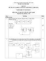 đáp án đề thi lí thuyết tốt nghiệp khóa 3 - điện tử dân dụng - mã đề thi đtdd - lt (19)
