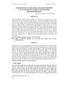 ẢNH HƯỞNG CỦA ĐỘ MẶN LÊN SINH TRƯỞNG VÀ TỶ LỆ SỐNG CỦA HÀU RỪNG ĐƯỚC (CRASSOSTREA SP.) ppt