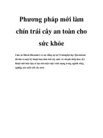 Phương pháp mới làm chín trái cây an toàn cho sức khỏe pdf