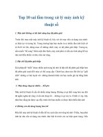 Top 10 sai lầm trong xử lý máy ảnh kỹ thuật số ppt