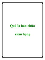 Quả la hán chữa viêm họng pdf
