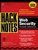 hacknotes - web security portable reference