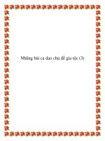Những bài ca dao chủ đề truyền thống gia tộc doc