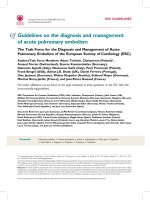 Guidelines on the diagnosis and management of acute pulmonary embolism pot