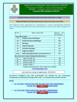 RECRUITMENT IN EXECUTIVE AND NON-EXECUTIVE CADRE pot