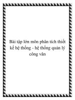 Bài tập lớn môn phân tích thiết kế hệ thống - hệ thống quản lý công văn pot