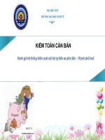 đánh giá hệ thống kiểm soát nội bộ tại bến xe phía bắc – thành phố huế