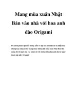 Mang mùa xuân Nhật Bản vào nhà với hoa anh đào Origami docx